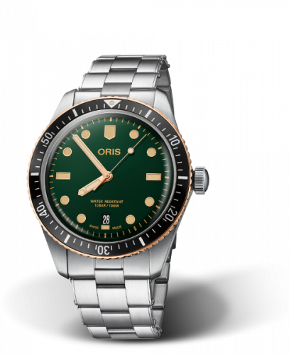 Oris Divers Sixty-Five 40 Stainless Steel / Bronze / Green / Bracelet 01 733 7707 4357-07 8 20 18