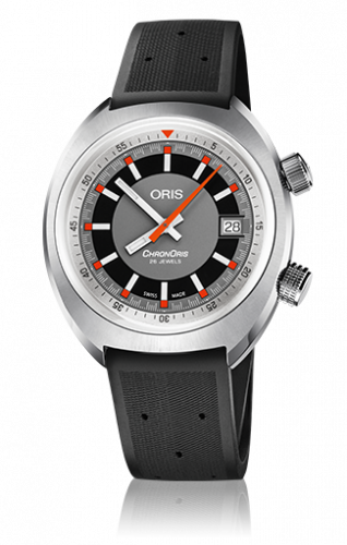 Oris Chronoris Date / Grey / Rubber 01 733 7737 4053-07 4 19 01FC