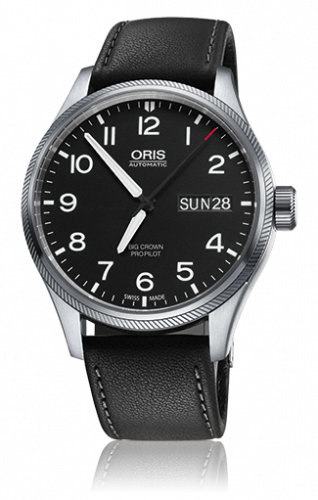 Oris Big Crown ProPilot Day Date Black / Black Leather 01 752 7698 4164-07 5 22 19FC