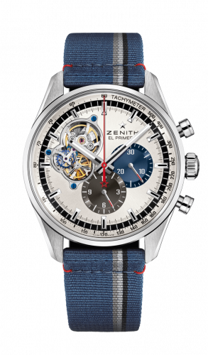 Zenith El Primero Chronomaster Open Stainless Steel / Silver 1969 / Fabric 03.2040.4061/69.C802