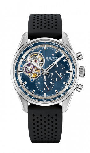 Zenith El Primero Chronomaster Open Stainless Steel / Blue / Rubber 03.20416.4061/51.R576