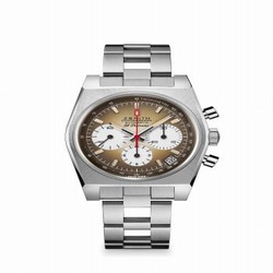 Zenith El Primero A385 Revival Stainless Steel / Brown / Ladder Bracelet 03.A384.400/385.M385