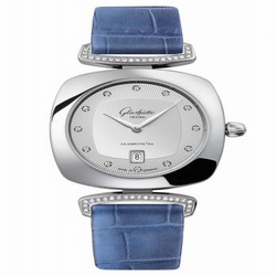 Glashutte Original Pavonina Date Stainless Steel / Diamond / Silver / Alligator 1-03-01-10-12-34