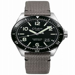 Glashutte Original SeaQ Panorama Date Stainless Steel / Black / Textile / Pin 1-36-13-01-80-08