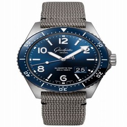 Glashutte Original SeaQ Panorama Date Stainless Steel / Blue / Textile / Pin 1-36-13-02-81-08