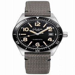 Glashutte Original SeaQ Date Stainless Steel / Black / Textile / Folding 1-39-11-06-80-34