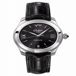 Glashutte Original Lady Serenade Stainless Steel / Black / Alligator / Folding 1-39-22-20-02-04