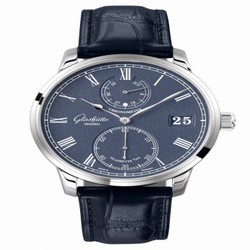 Glashutte Original Senator Chronometer White Gold / Blue / Alligator / Folding 1-58-01-05-34-50