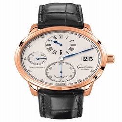 Glashutte Original Senator Chronometer Regulator Red Gold / Silver / Alligator / Folding 1-58-04-04-05-04