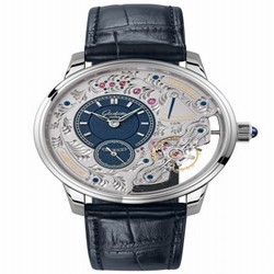 Glashutte Original PanoInverse Platinum / Blue / Alligator / Folding 1-66-08-01-03-50
