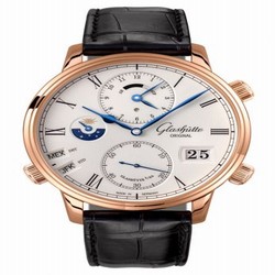 Glashutte Original Senator Cosmopolite Red Gold / Silver / Alligator / Pin 1-89-02-01-05-01