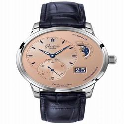 Glashutte Original PanoMatic Lunar Stainless Steel / Rose / Alligator / Folding 1-90-02-12-32-50
