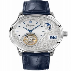 Glashutte Original PanoLunar Tourbillon Platinum / Hand-Engraved / Alligator / Folding 1-93-12-01-03-30