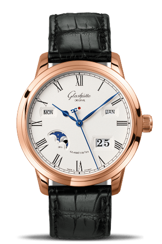 Glashutte Original Senator Perpetual Calendar Red Gold / Silver / Alligator 100-02-22-05-05