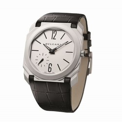 Bulgari Octo Finissimo Automatic Stainless Steel / Grey / Alligator 103035