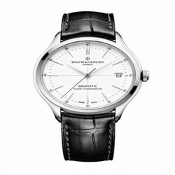 Baume & Mercier Clifton Baumatic Stainless Steel / White / Strap / COSC 10518