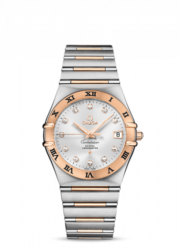 Omega Constellation Co-Axial 35.5 Stainless Steel / Red Gold / Silver / 160 Years 111.20.36.20.52.001