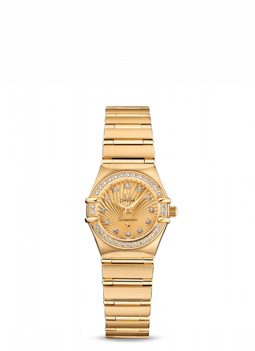 Omega Constellation Quartz 22.5 Yellow Gold / Diamond / Champagne Supernova / 160 Years 111.55.23.60.58.001