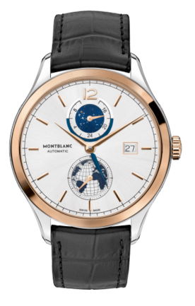 Montblanc Heritage Chronometrie Dual Time Stainless Steel / Red Gold / Silver / Vasco Da Gama Limited Edition 113780