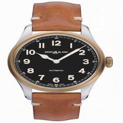 Montblanc 1858 Automatic 40 Stainless Steel / Bronze / Black / Calf 117833