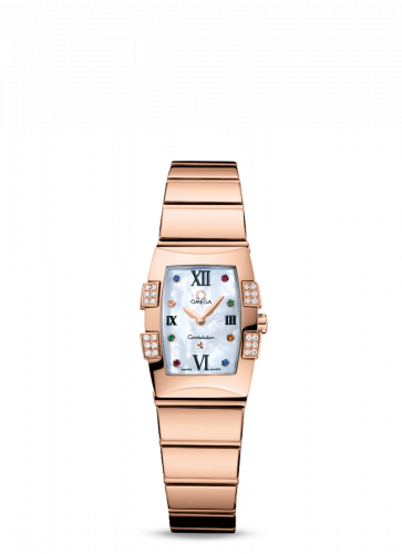 Omega Constellation Quadrella Quartz 19.3 Red Gold / MOP 1183.79.00