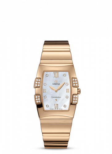 Omega Constellation Quadrella Quartz 25 Red Gold / MOP 1186.75.00