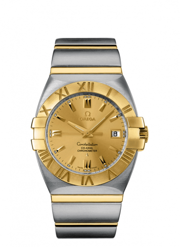 Omega Constellation Co-Axial 38 Double Eagle Stainless Steel / Yellow Gold / Champagne 1203.10.00