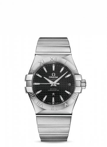 Omega Constellation Co-Axial 35 Stainless Steel / Black Clous de Paris 123.10.35.20.01.002