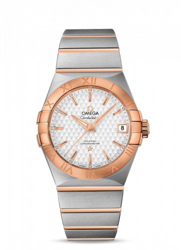 Omega Constellation Co-Axial 38 Stainless Steel / Red Gold / Silver Lozenge 123.20.38.21.02.008