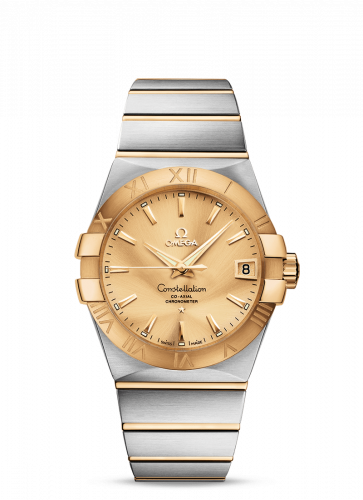 Omega Constellation Co-Axial 38 Stainless Steel / Yellow Gold / Champagne 123.20.38.21.08.001