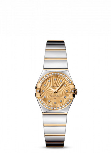 Omega Constellation Quartz 24 Polished Stainless Steel / Yellow Gold / Diamond / Champagne Supernova 123.25.24.60.58.002