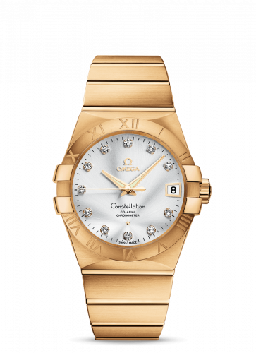 Omega Constellation Co-Axial 38 Yellow Gold / Silver 123.50.38.21.52.002