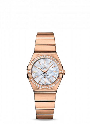 Omega Constellation Quartz 27 Brushed Red Gold / Diamond / MOP 123.55.27.60.55.002