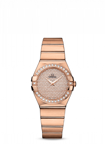 Omega Constellation Quartz 27 Brushed Red Gold / Diamond / Diamond 123.55.27.60.99.004