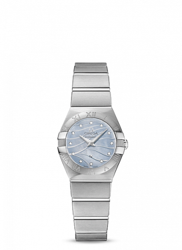 Omega Constellation Quartz 24 Brushed Stainless Steel / Blue MOP 123.10.24.60.57.001