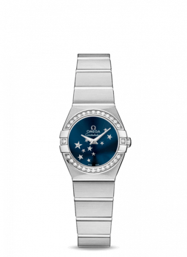 Omega Constellation Quartz 24 Brushed Stainless Steel / Diamond / Orbis 123.15.24.60.03.001