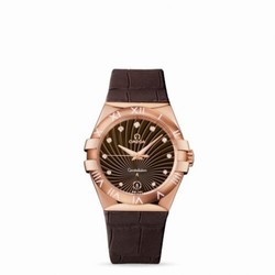 Omega Constellation Quartz 35 Red Gold / Brown Supernova / Alligator 123.53.35.60.63.001