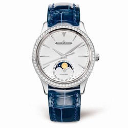 Jaeger-LeCoultre Master Ultra Thin Moon 34 Stainless Steel / Diamond / Silver / Alligator 1258401