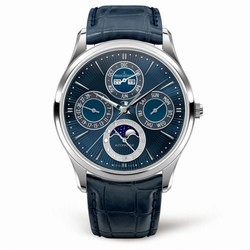 Jaeger-LeCoultre Master Ultra Thin Perpetual White Gold / Blue Enamel 13035E1