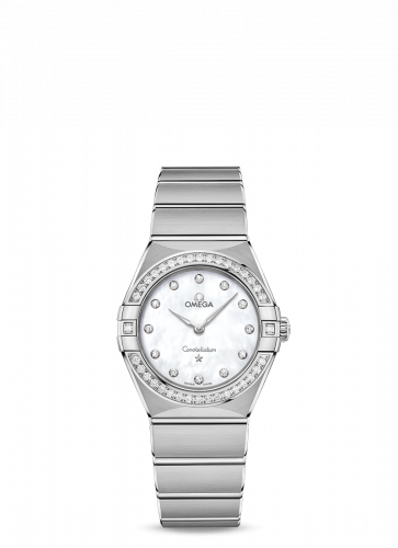 Omega Constellation Manhattan 28 Quartz Stainless Steel / MOP / Diamond 131.15.28.60.55.001