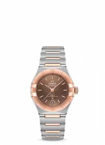 Omega Constellation Manhattan 29 Co-Axial Master Chronometer Stainless Steel / Sedna Gold / Brown 131.20.29.20.13.001