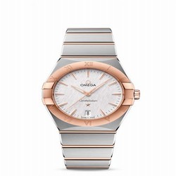 Omega Constellation Quartz 36 Stainless Steel / Sedna Gold / Silver / Bracelet 131.20.36.60.02.001