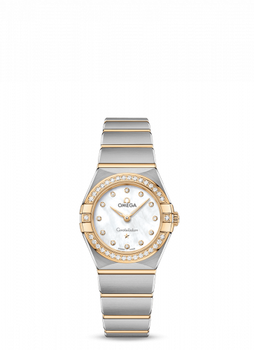 Omega Constellation Manhattan 25 Quartz Stainless Steel / Yellow Gold / MOP / Diamond 131.25.25.60.55.002