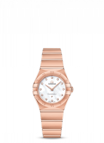 Omega Constellation Manhattan 25 Quartz Sedna Gold / MOP 131.50.25.60.55.001