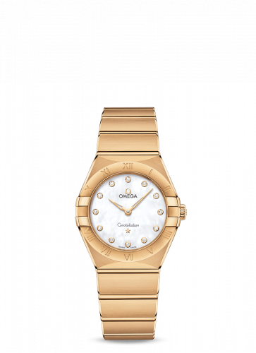 Omega Constellation Manhattan 28 Quartz Yellow Gold / MOP 131.50.28.60.55.002