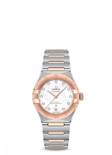 Omega Constellation Manhattan 29 Co-Axial Master Chronometer Stainless Steel / Sedna Gold / MOP 131.20.29.20.55.001