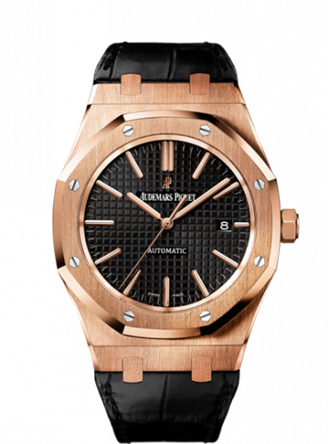 Audemars Piguet Royal Oak 15400 Pink Gold / Black / Strap 15400OR.OO.D002CR.01