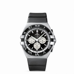 Omega Constellation Co-Axial 41 Chronograph Double Eagle Stainless Steel / Black / Rubber 1819.51.91