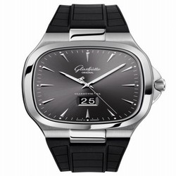 Glashutte Original Seventies Panorama Date Ruthenium / Rubber / Folding 2-39-47-12-12-06