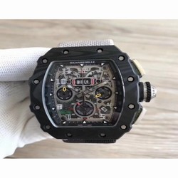 Richard Mille RM011-03 Flyback Chronograph KL Forged Carbon Black Skeleton 